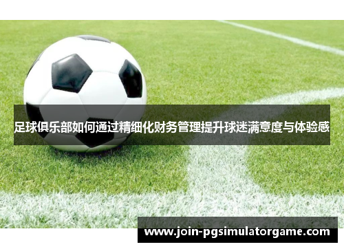 足球俱乐部如何通过精细化财务管理提升球迷满意度与体验感